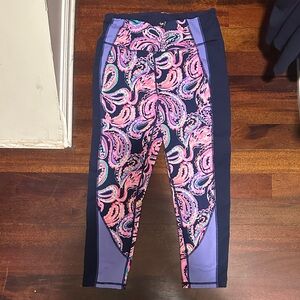 Lilly Pulitzer Pink and Purple Paisley Leggings